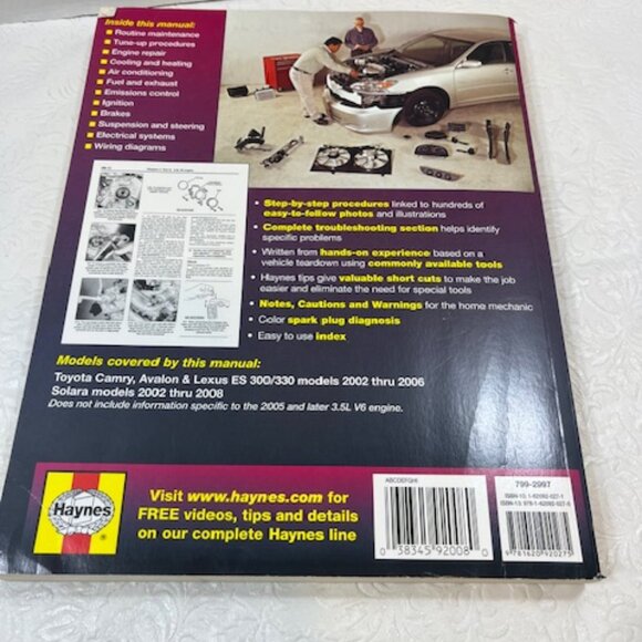 Toyota Camry Haynes Automotive Repair Manual : 2002 Thru 2006 - Picture 2 of 7